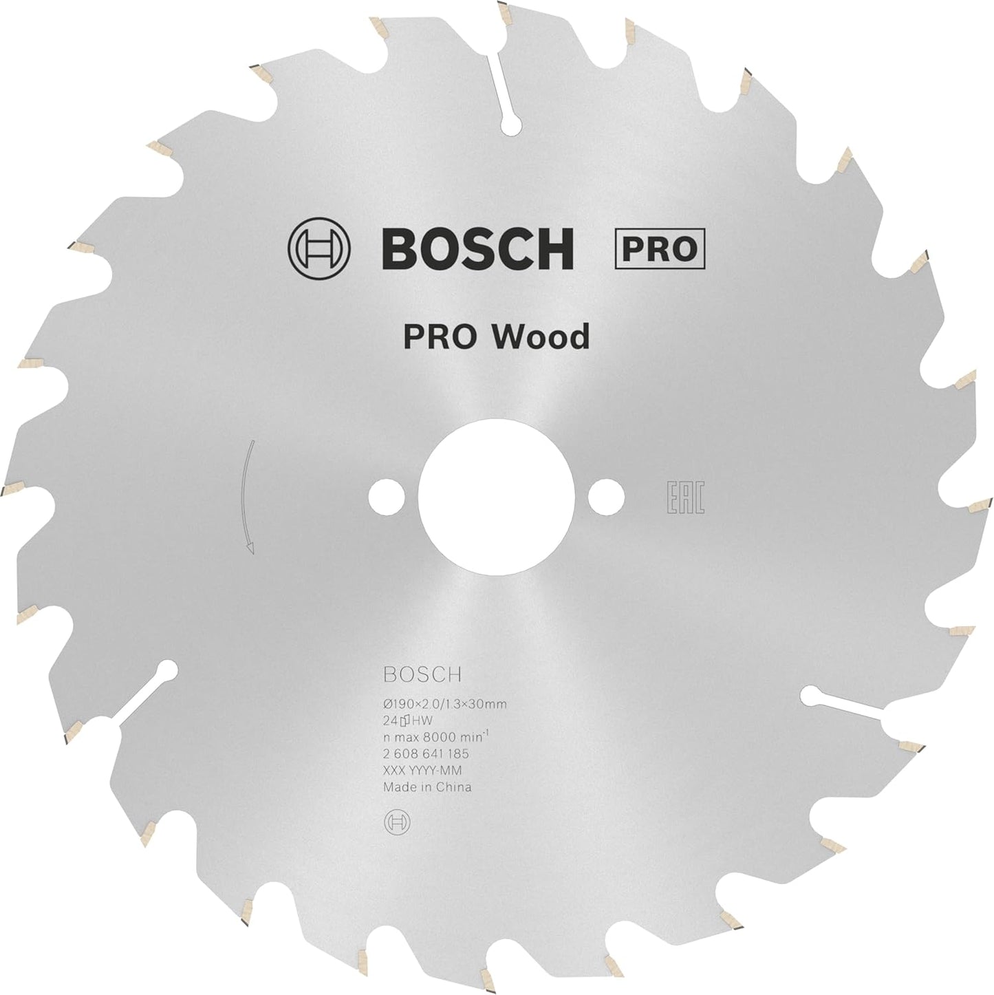 PRO Wood Kreissägeblatt, 24 Zähne Handkreissäge 190 x 2/1.3 x 24 mm