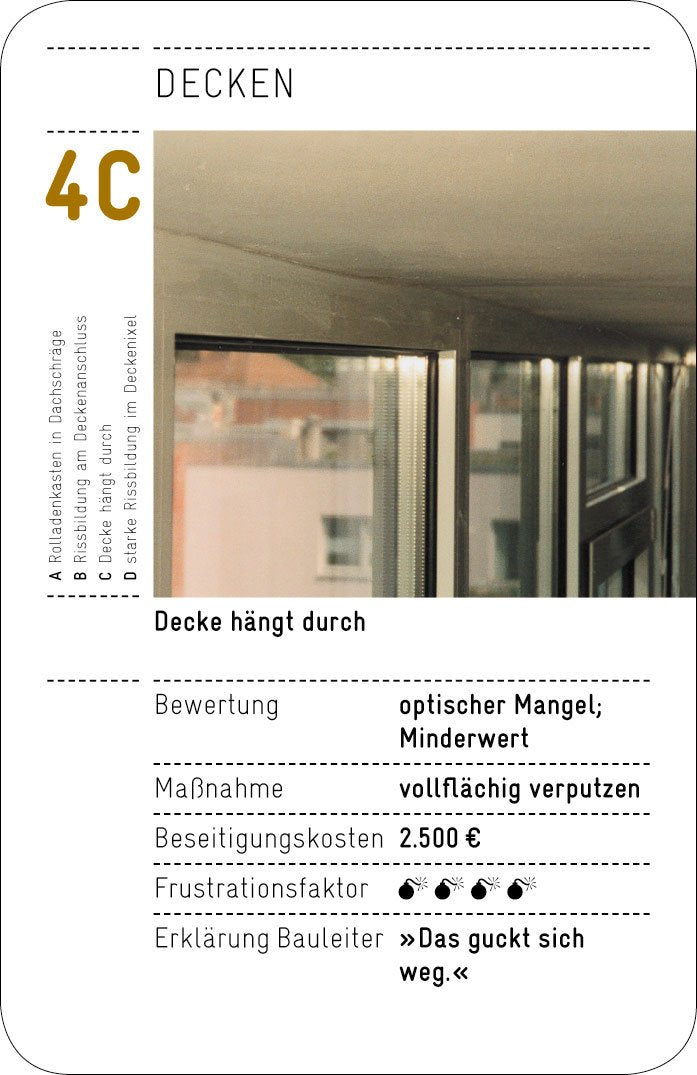 Mängelquartett - Baumängel sind kein Kinderspiel, Karten