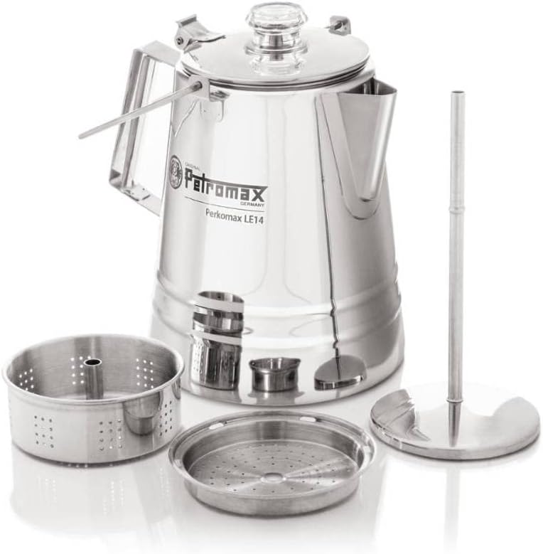 Perkolator-Kaffeekanne für Herd & Feuer, 1,5 Liter