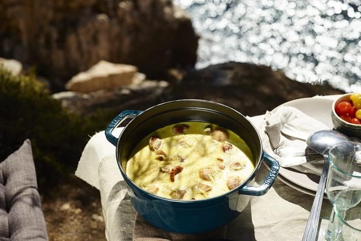 Runder Cocotte-Bräter La Mer, 28 cm Petrol-Blau