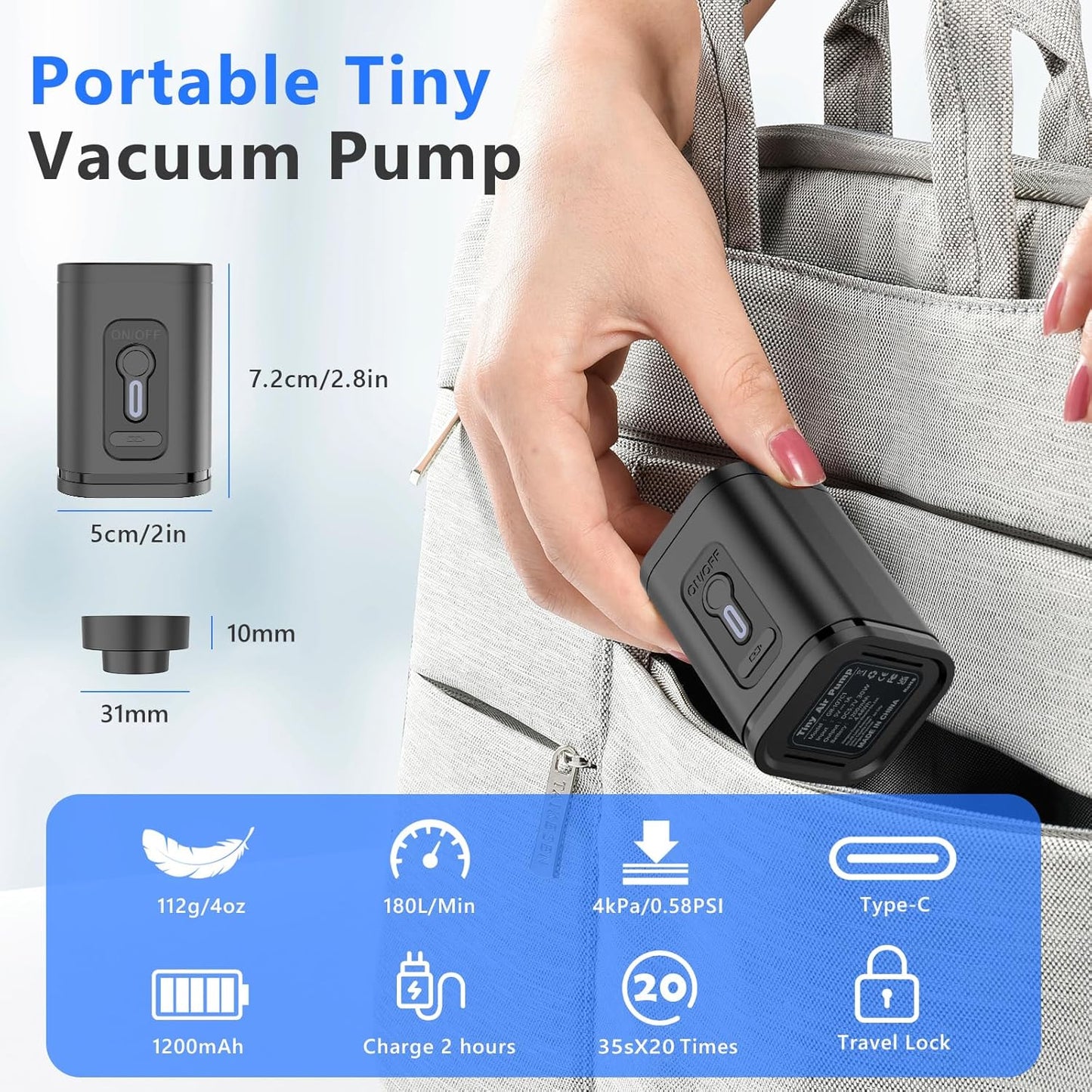 Vakuumbeutel mit Pumpe, 1PC+Pump