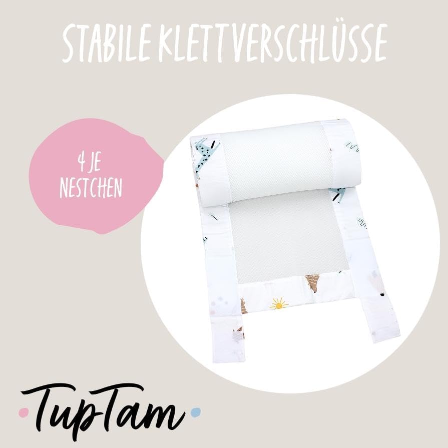3D Mesh Bettumrandung Safariwelt, 2er-Set, ca. 128 x 30 cm (für Babybett 140x70) Safariwelt