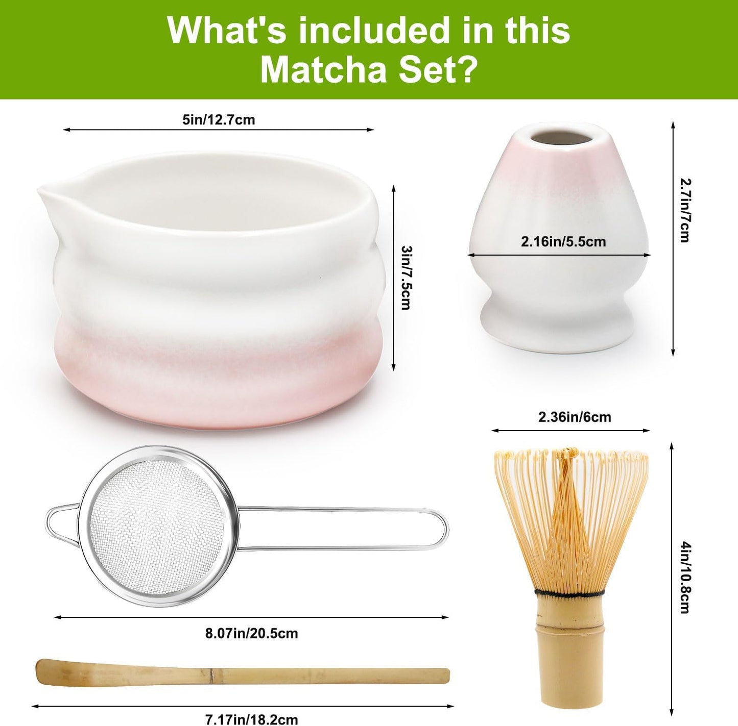 Matcha Tee Set, Rosa