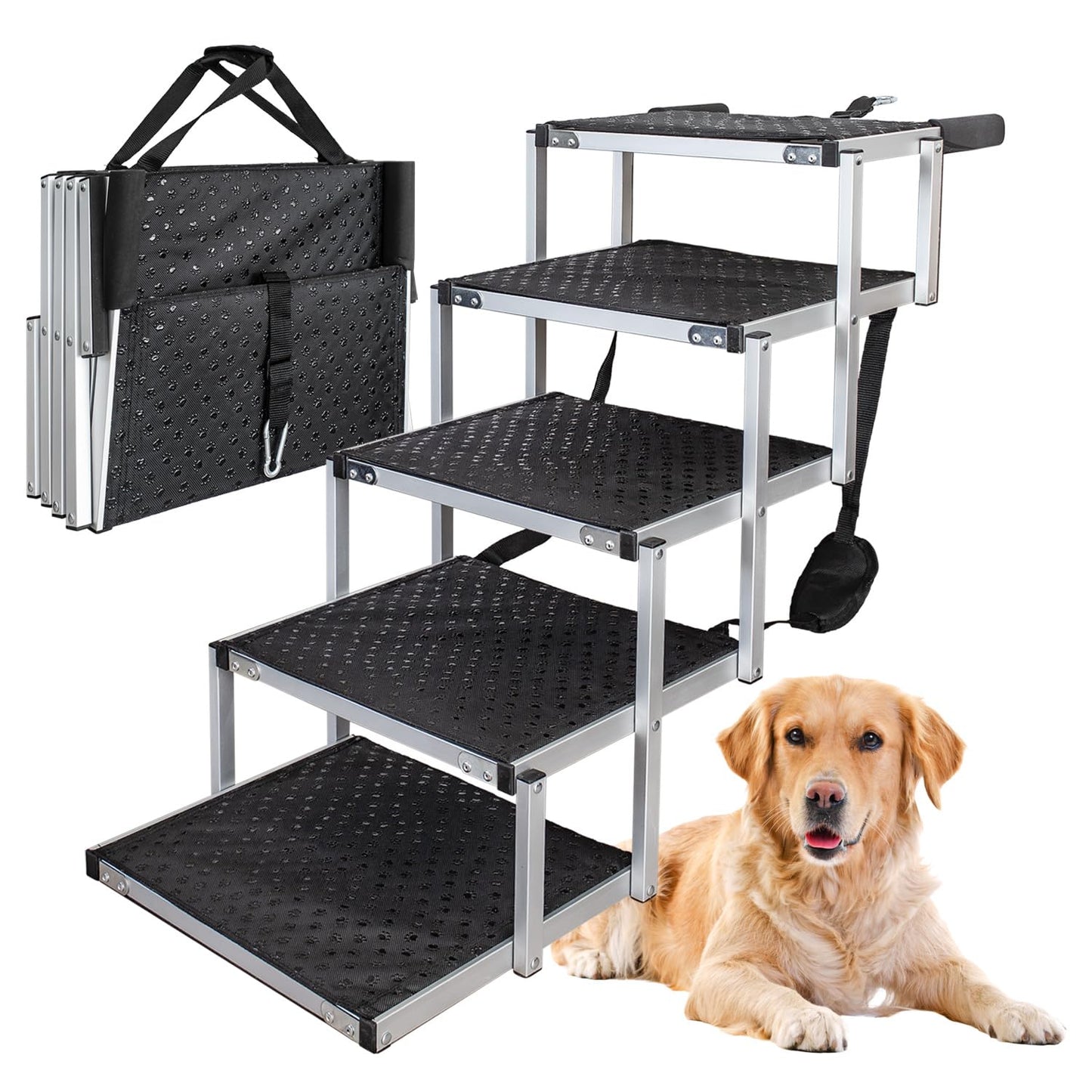 Klappbare Hundetreppe, Modell 04 - 5 Stufen