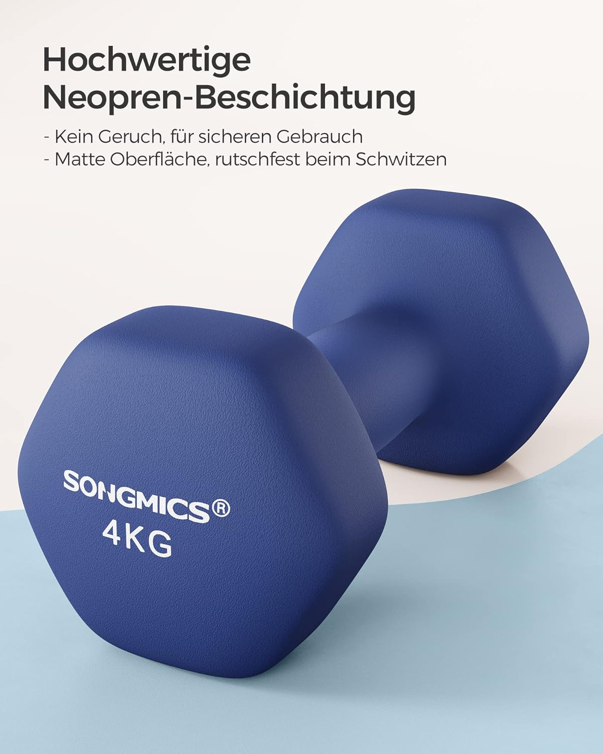 2er-Set Kurzhantel (4 kg), 2 x 4 kg, hafenblau