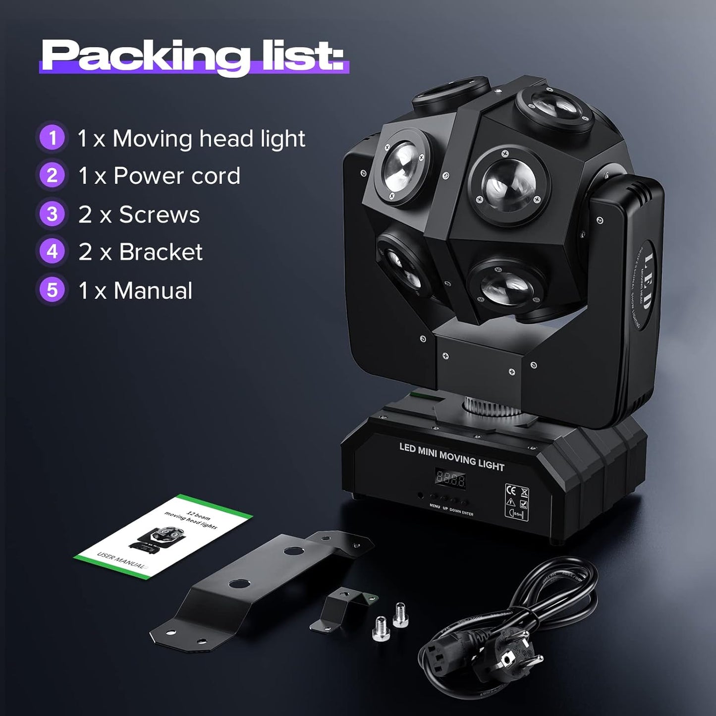 Moving Head - Stroboskoplicht, 1PCS