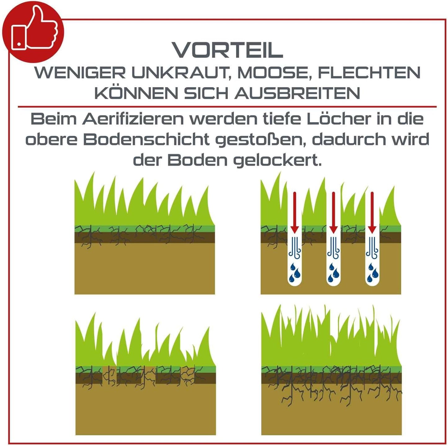 PX-RL10 Hand-Rasenlüfter mit Auffangbehälter
