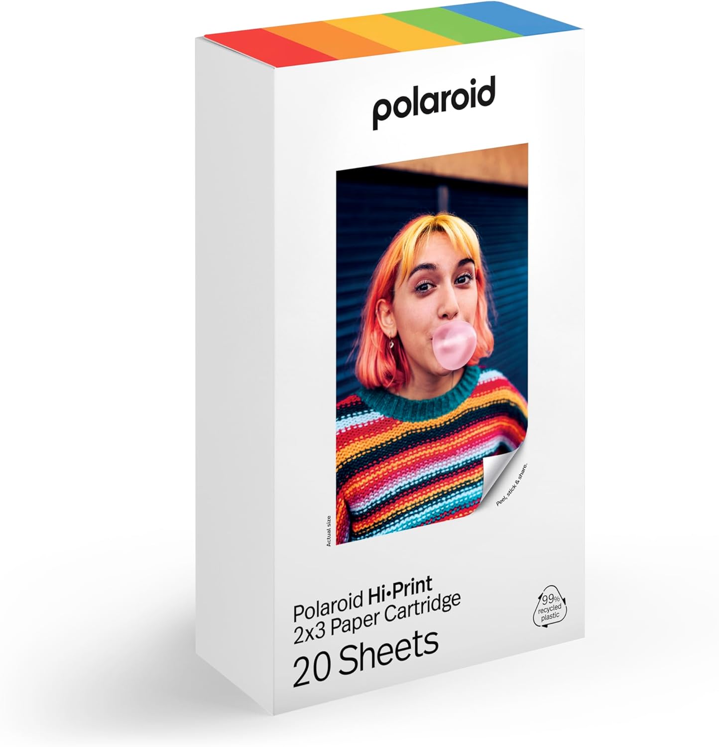 Hi·Print Fotopapier 2x3 Ersatzpatrone (20 Blatt), Weiss/opulenter Garten, Nur Filmpaket (20 Blatt)