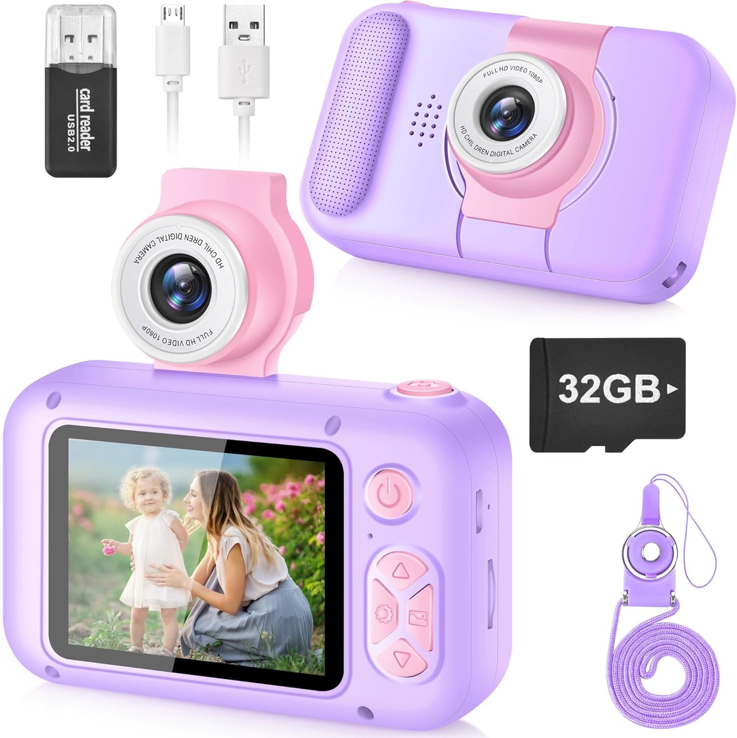 Digitalkamera für Kinder, Violett