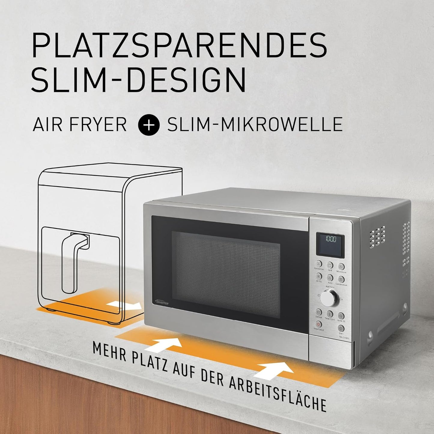 Kombi-Mikrowelle mit Airfryer-Funktion