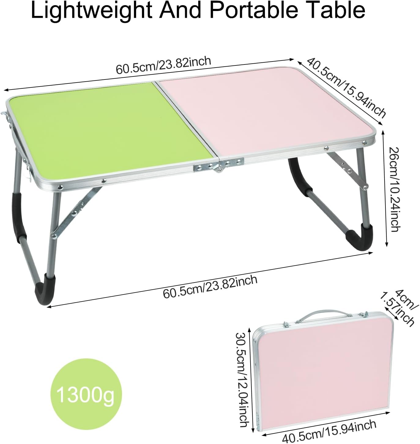 Multifunktionaler Klapptisch, Pink/Green