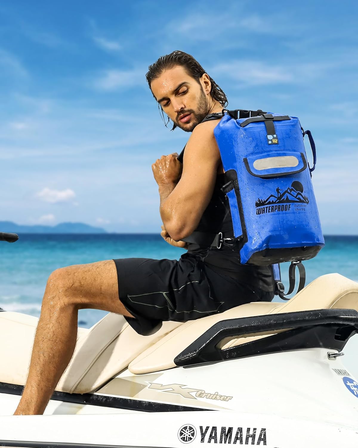 Wasserdichter Rucksack, 30L, Blau 30L
