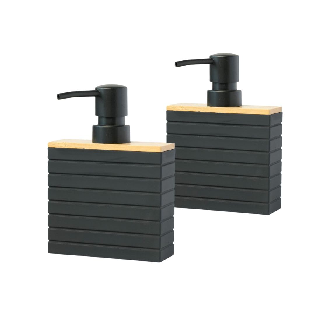 2er-Set Seifenspender, Schwarz Stylish Rural