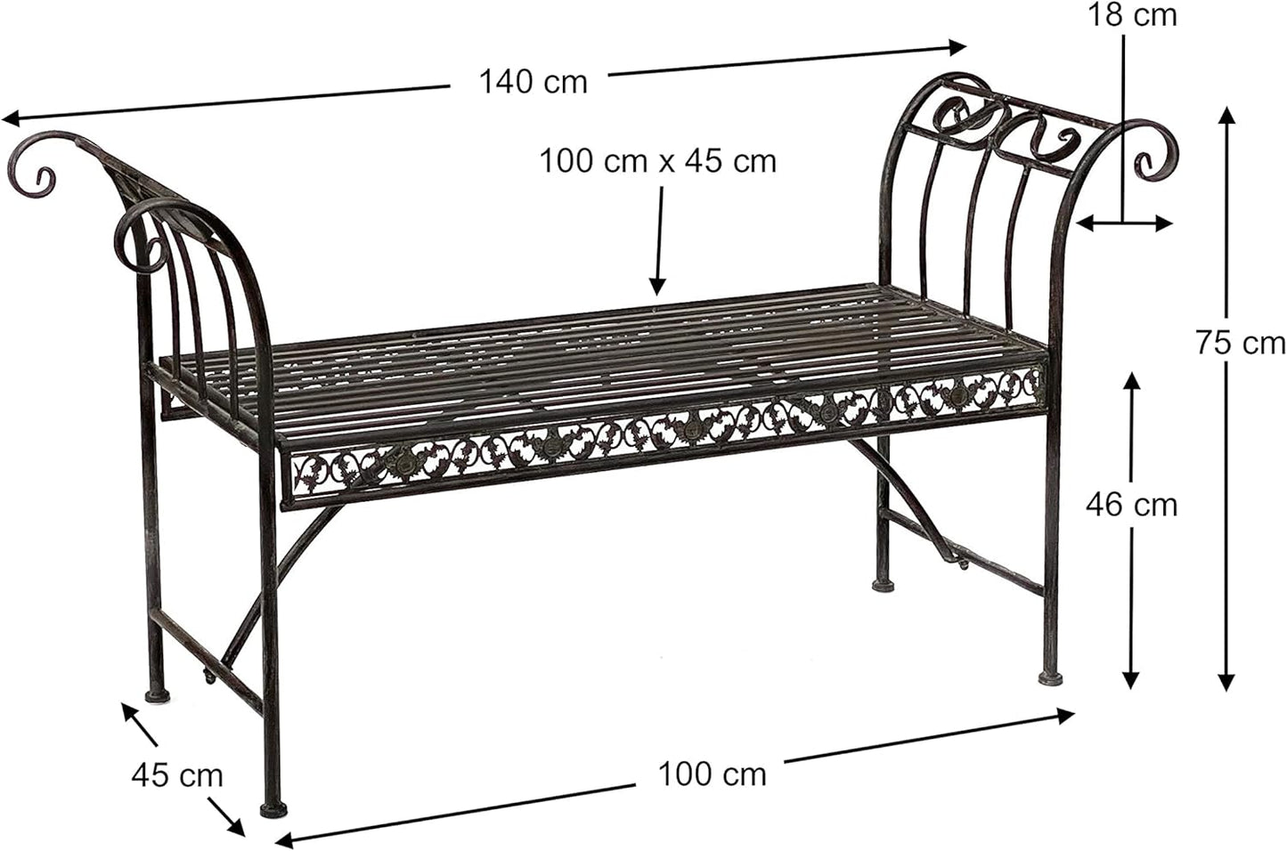 Wetterfeste Gartenbank 96001