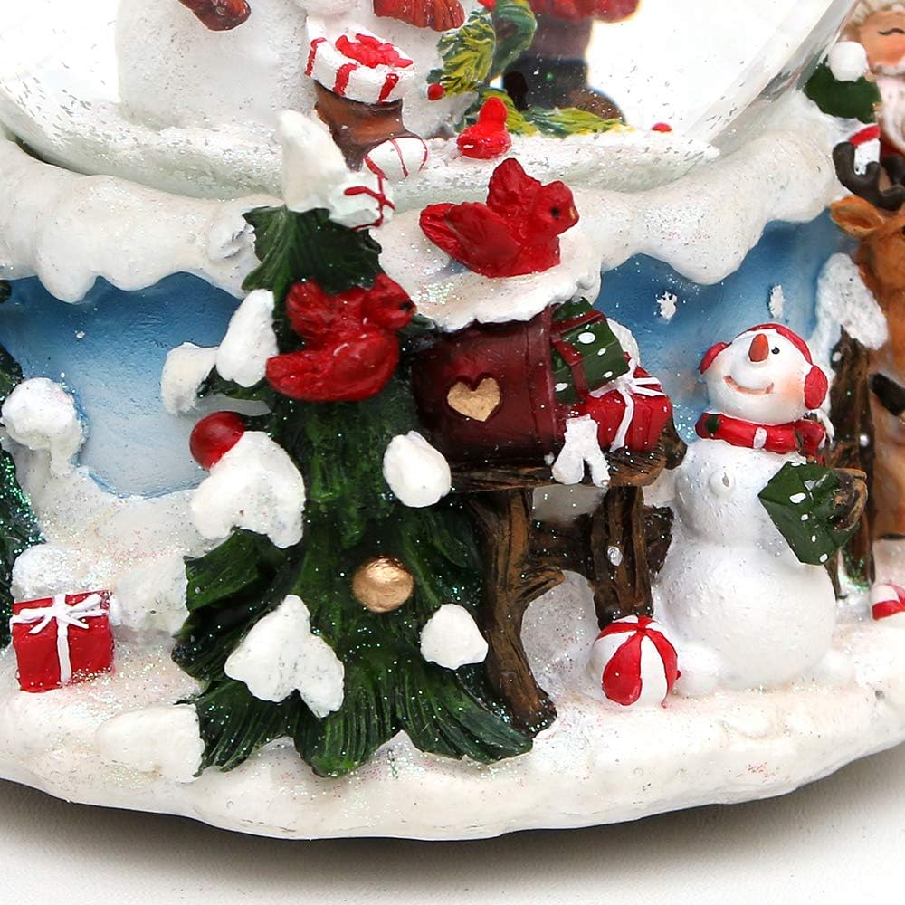 Schneekugel Schneemann mit Kind