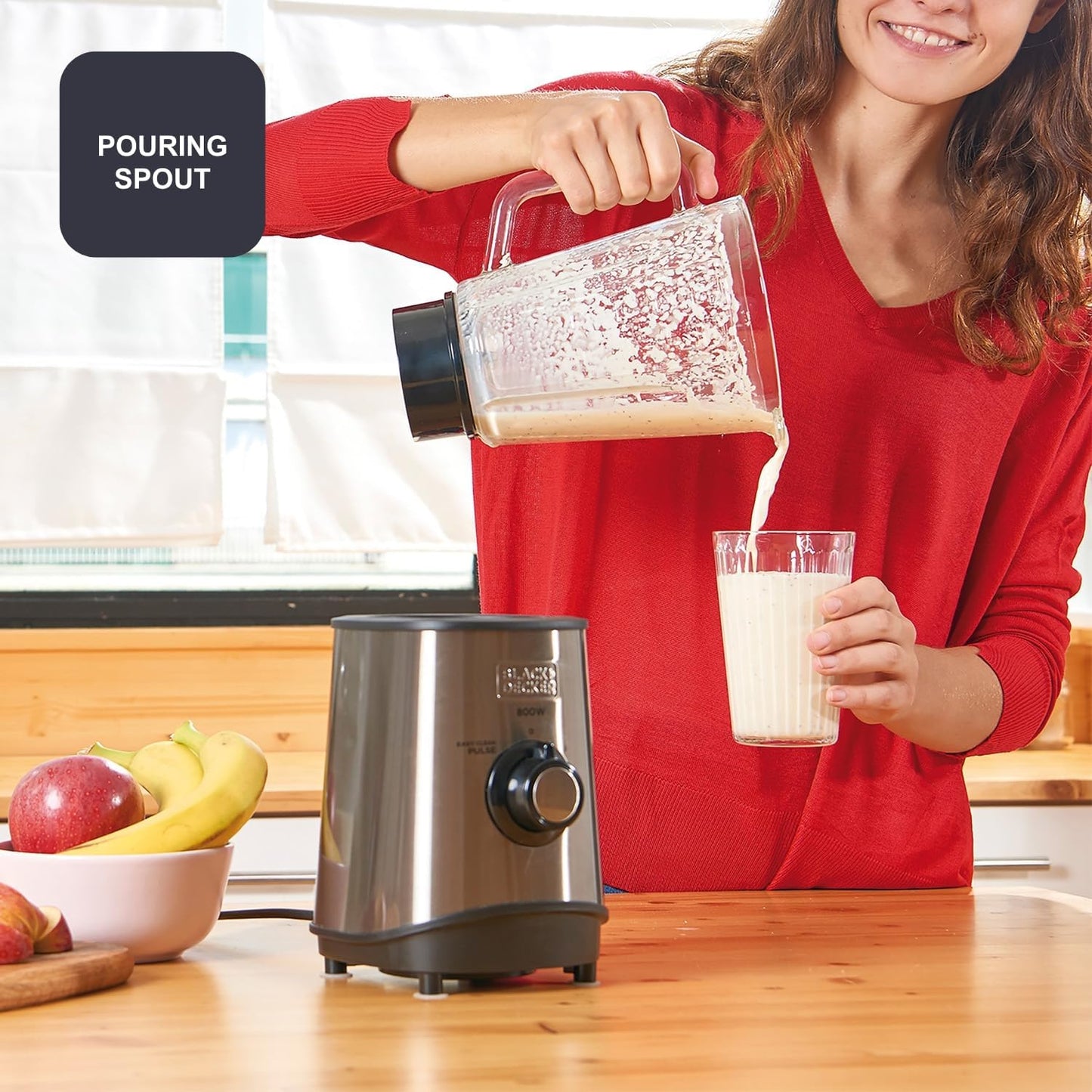Standmixer mit Glaskanne und Eiscrusher (1,5L, 800W), 1,5L | 800W