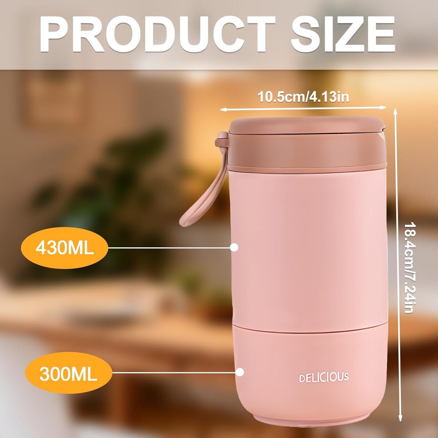 Müslibecher To Go Set (2er, 730ml, auslaufsicher)