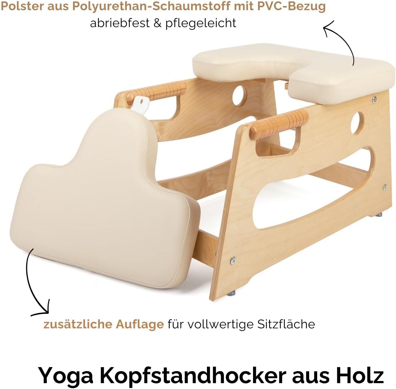 Kopfstandhocker, Beige
