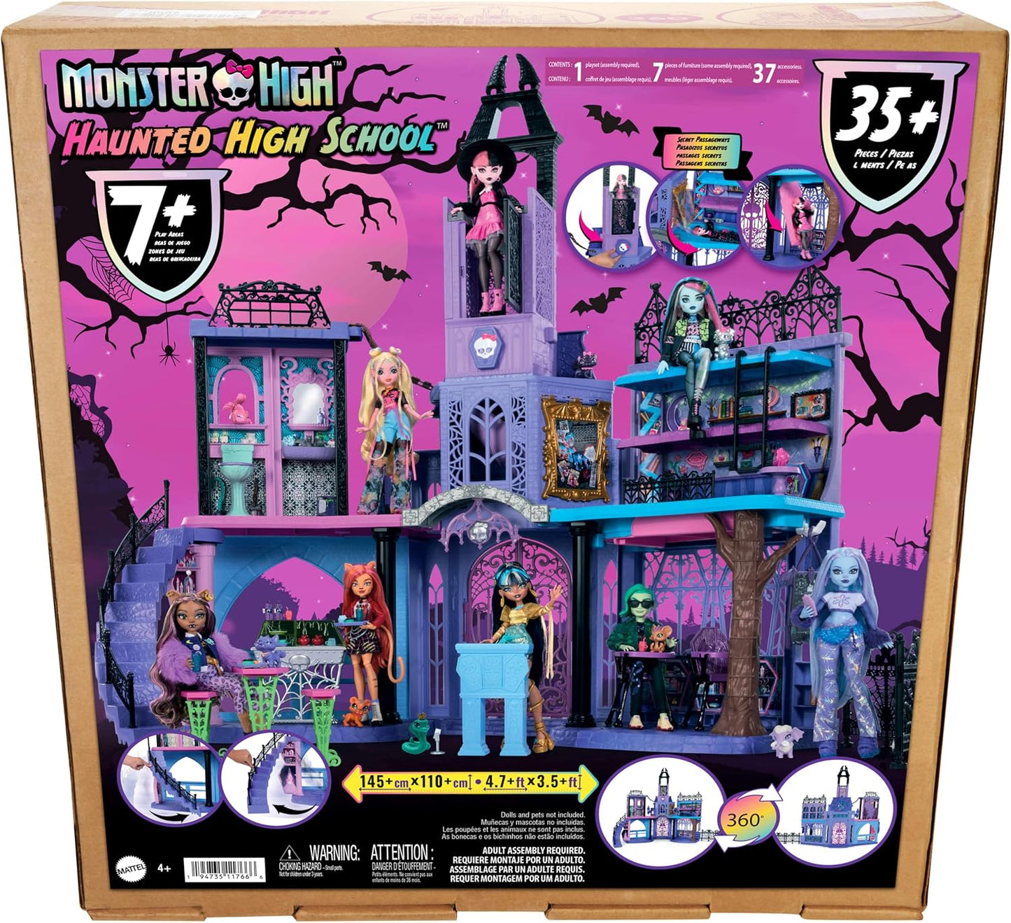 Haunted High School Puppenhaus-Spielset, Violet - Huge High School Playset