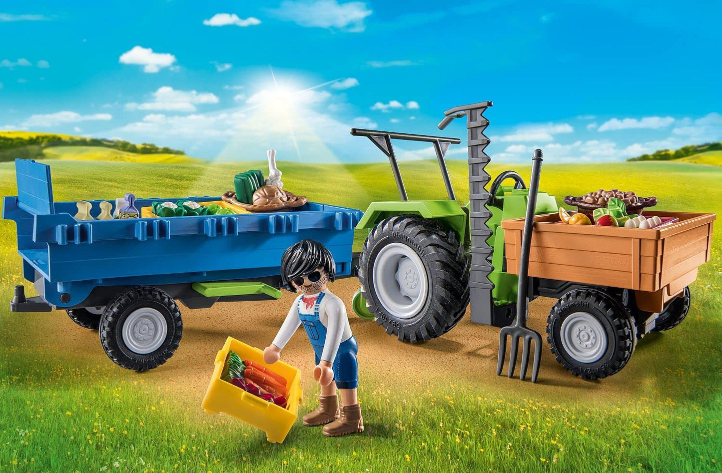 71249 Traktor mit Hänger, Konstruktionsspielzeug