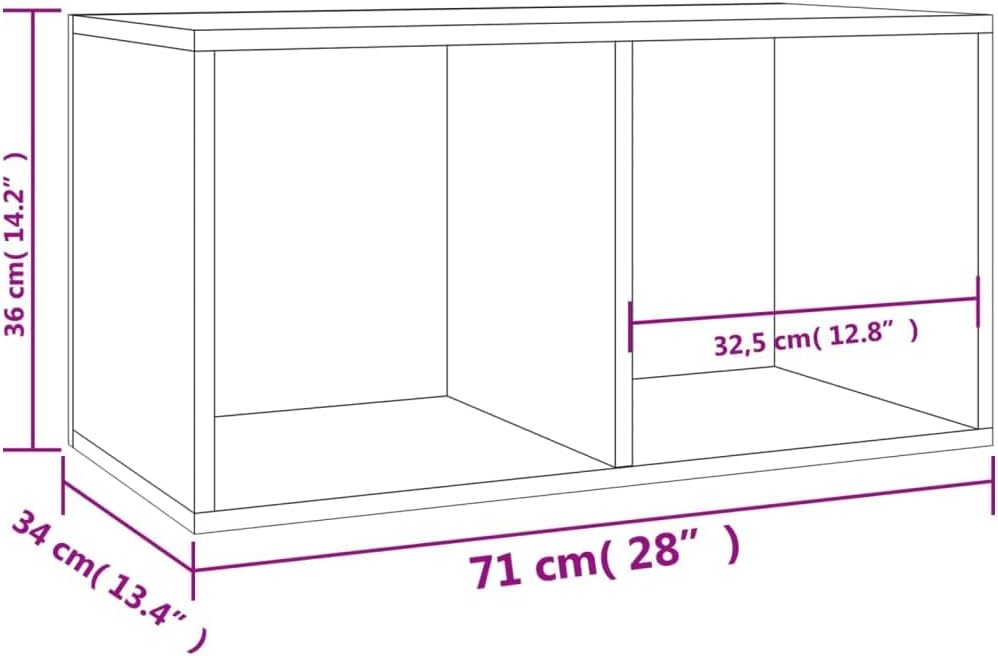 Aufbewahrungsbox Mariam für Schallplatten, Braun