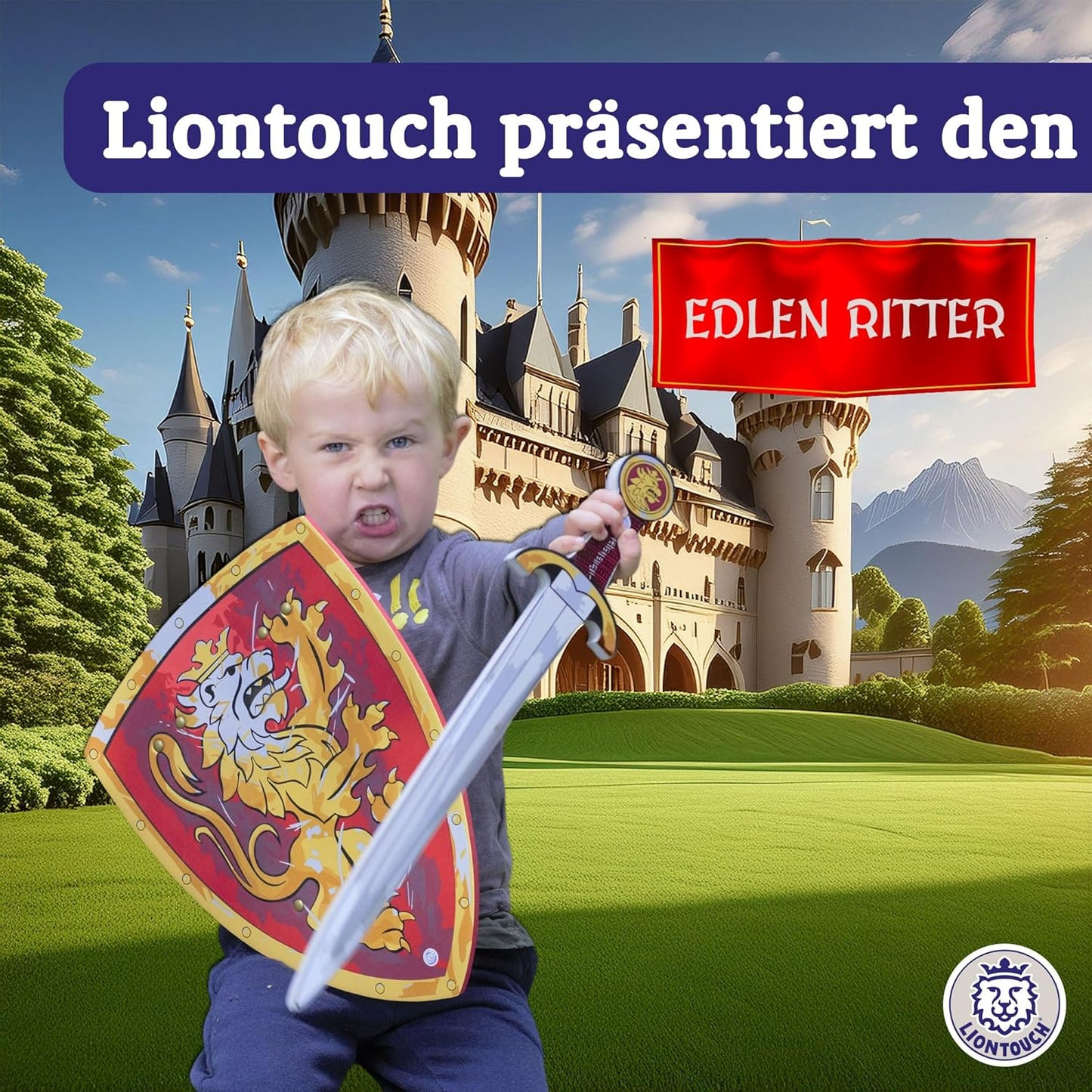 Spielzeugschwert & Schild, Rot