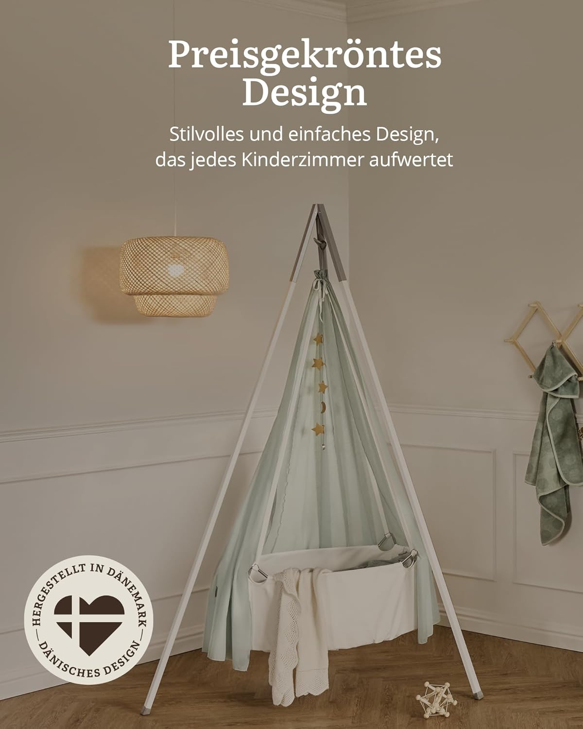 Massgefertigtes Stativ für Leander Classic Wiege, Grau