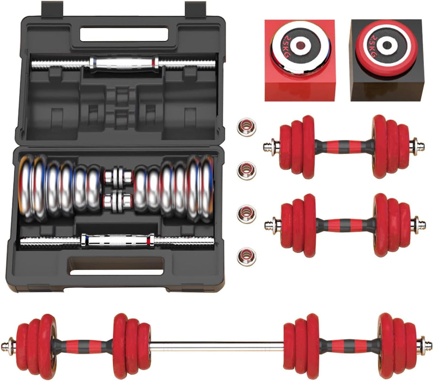 Verstellbares Hantelset 3-in-1, 20 kg
