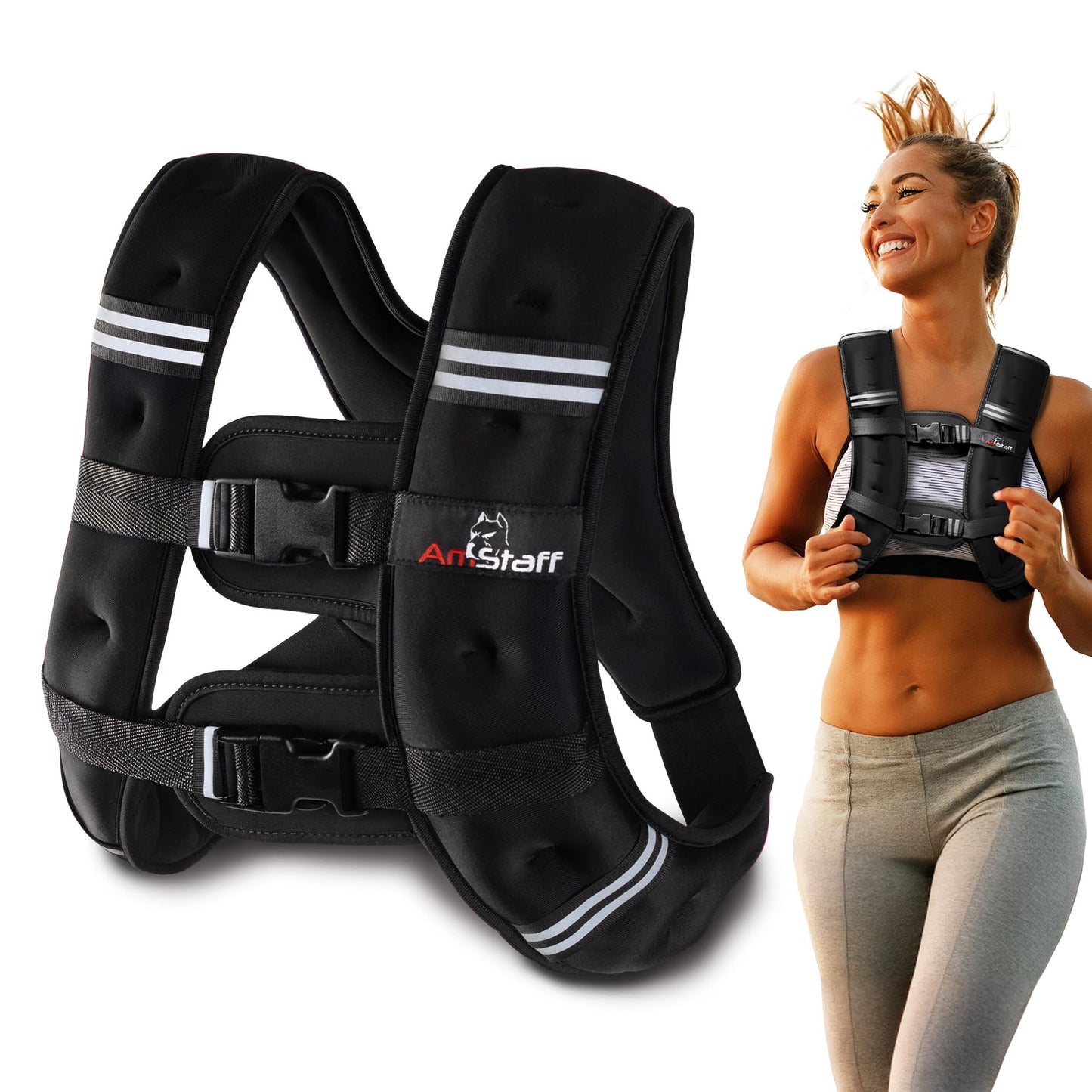 Gewichtsweste für Training, Schwarz 6lb(2.7kg)