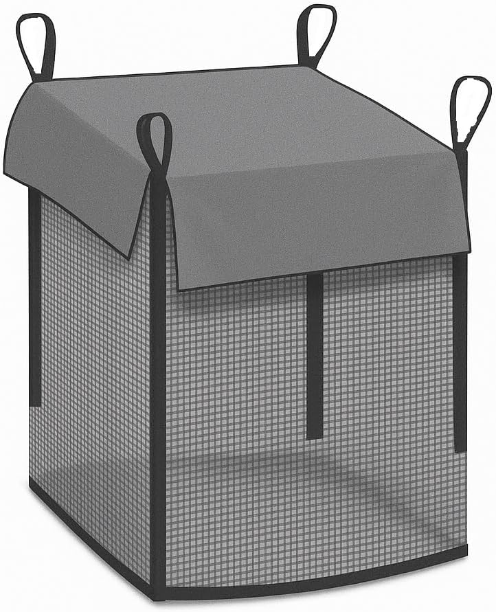 Holz Big Bag, 100 x 100 x 160 cm mit Deckel 2