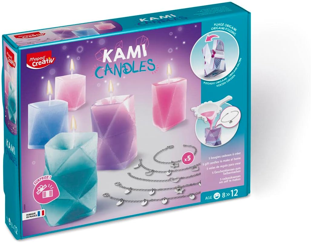Origami-Kerzen Bastelset für Kinder