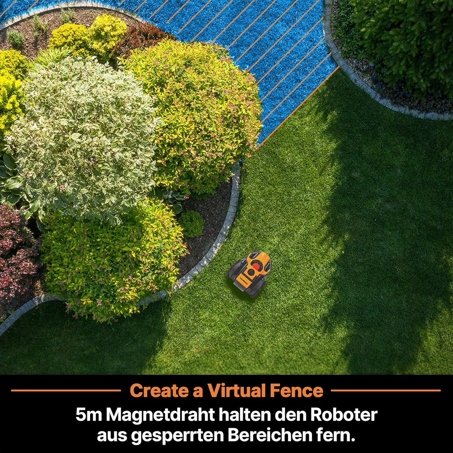 OcuMow16 Mähroboter kabellos für 200 ㎡ Rasenflächen, Mähroboter 200㎡