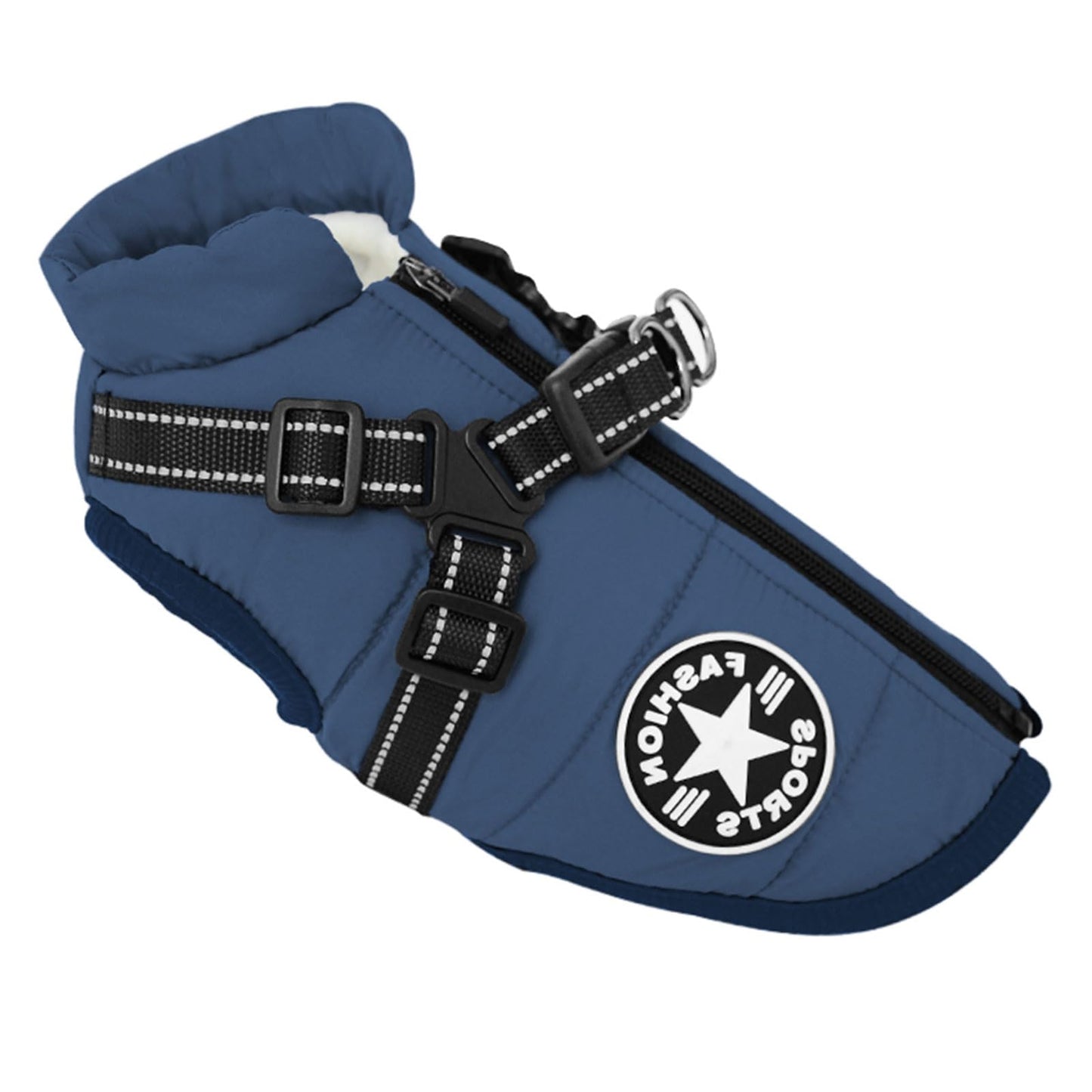 Outdoor-Hunde-Sportweste mit Geschirr, M (2.3-3.8 kg) Blau