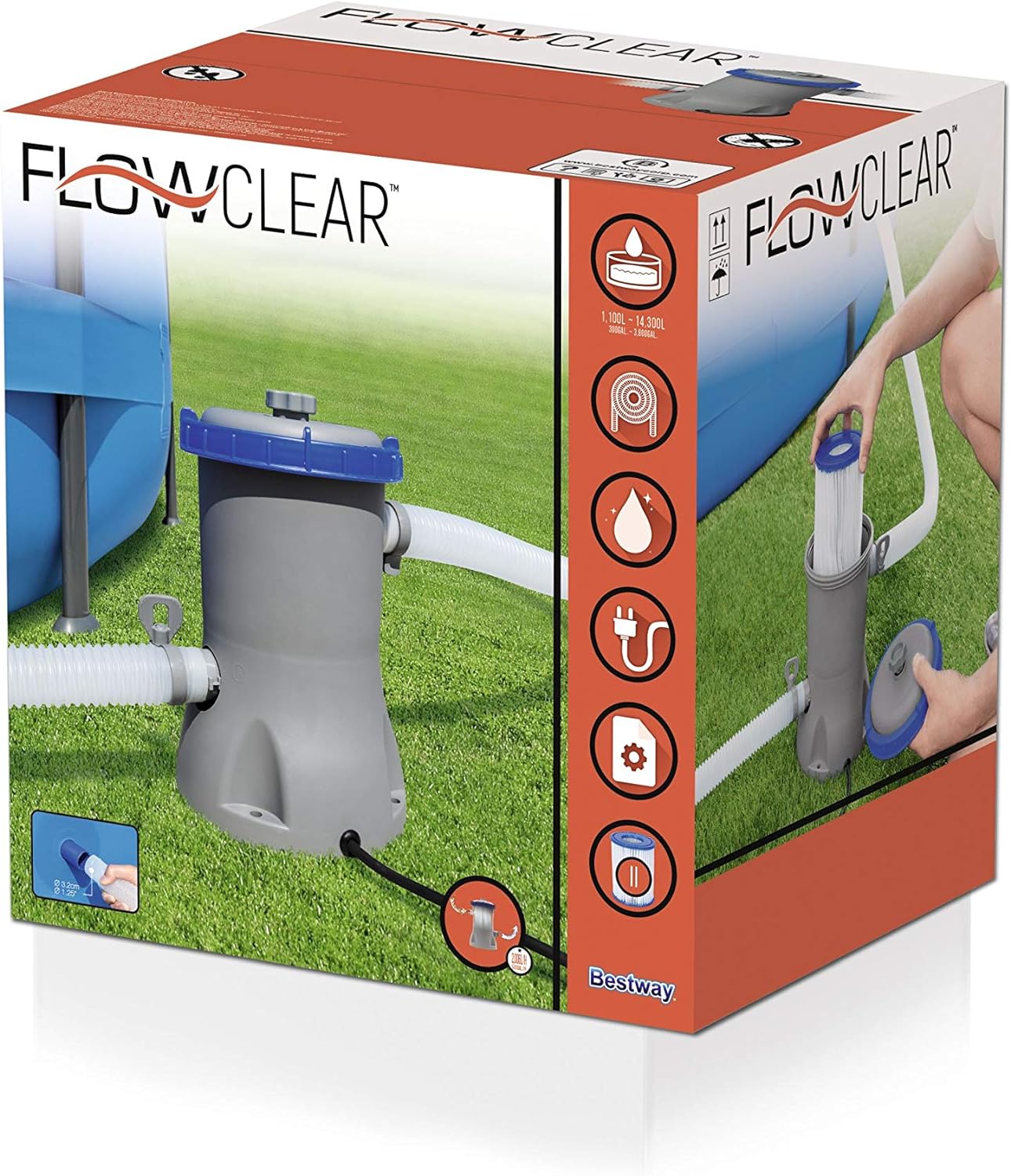 Flowclear 530gal Filterpumpe 58383, 2.006 l/h