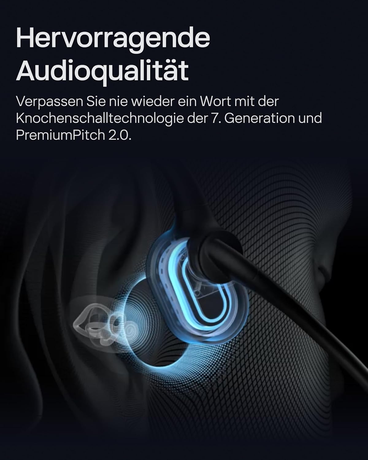 OpenComm2 UC Knochenschall-Headset, USB-A-Adapter (USB-C Laden)