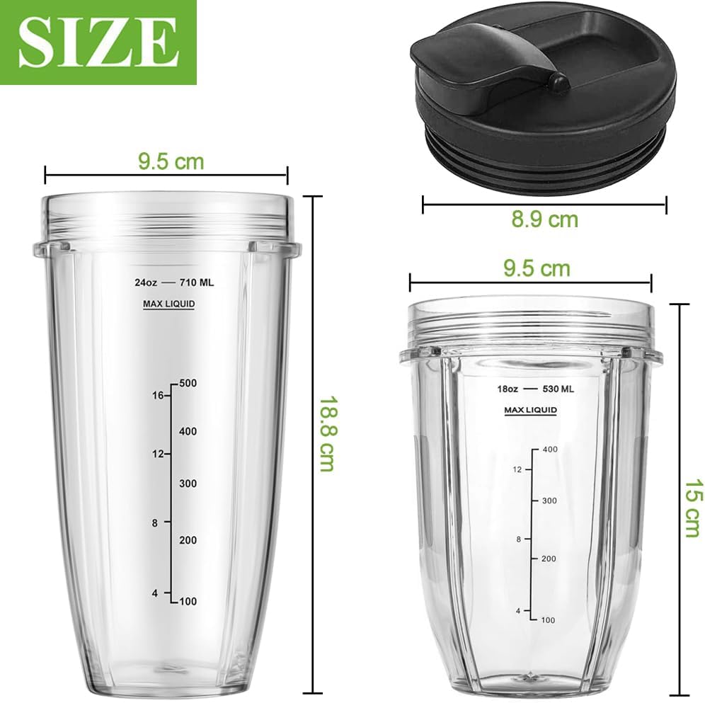 2er-Set Mixerbecher für Ninja Auto-iQ, 2x Becher und 2x Deckel