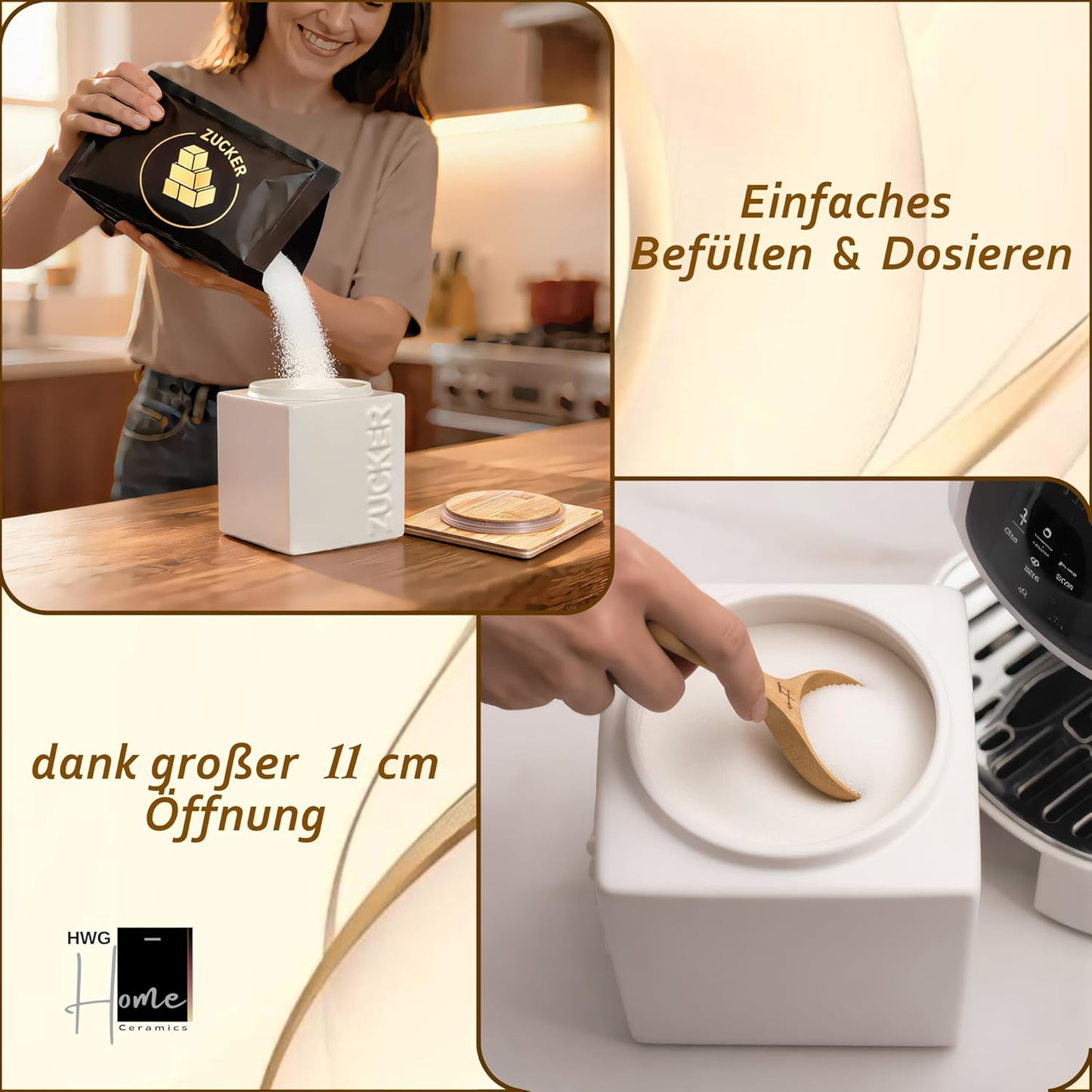 Zuckerdose, Zucker Weiss