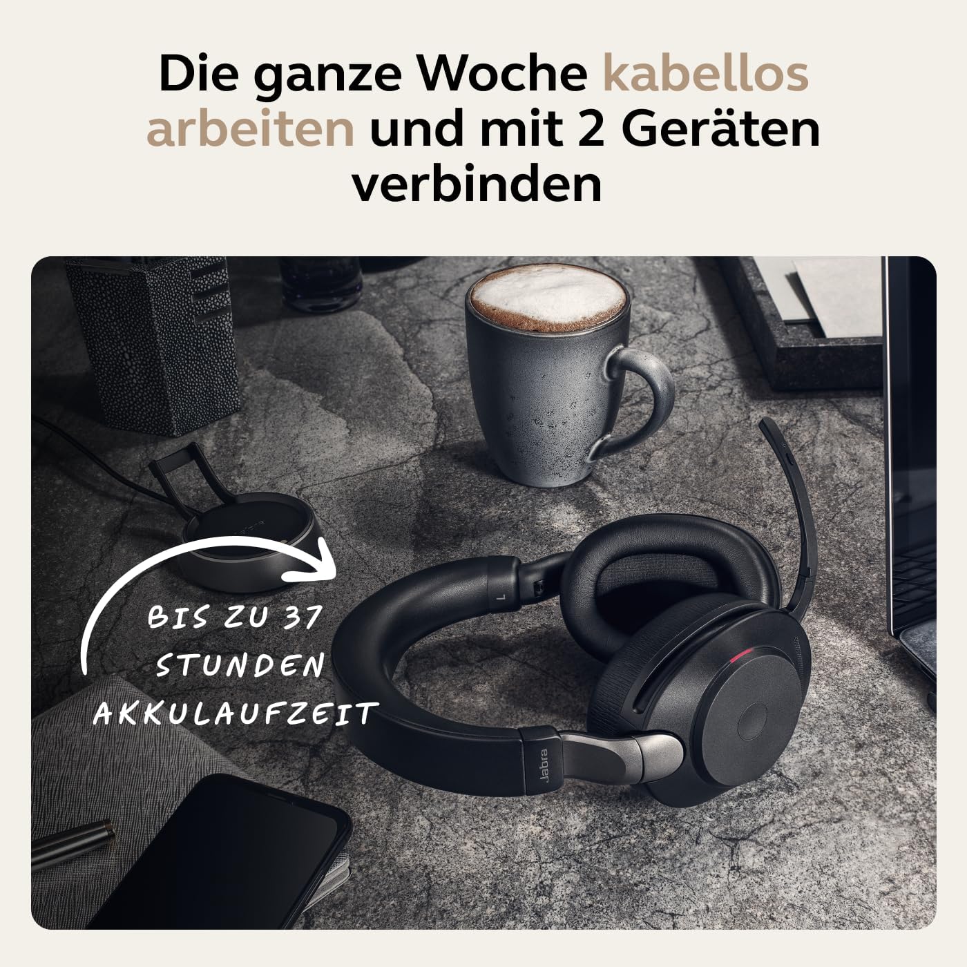 Evolve2 85 Kabelloses PC-Headset mit Ladestation, USB-A dongle Alle Plattformen Unified Communications