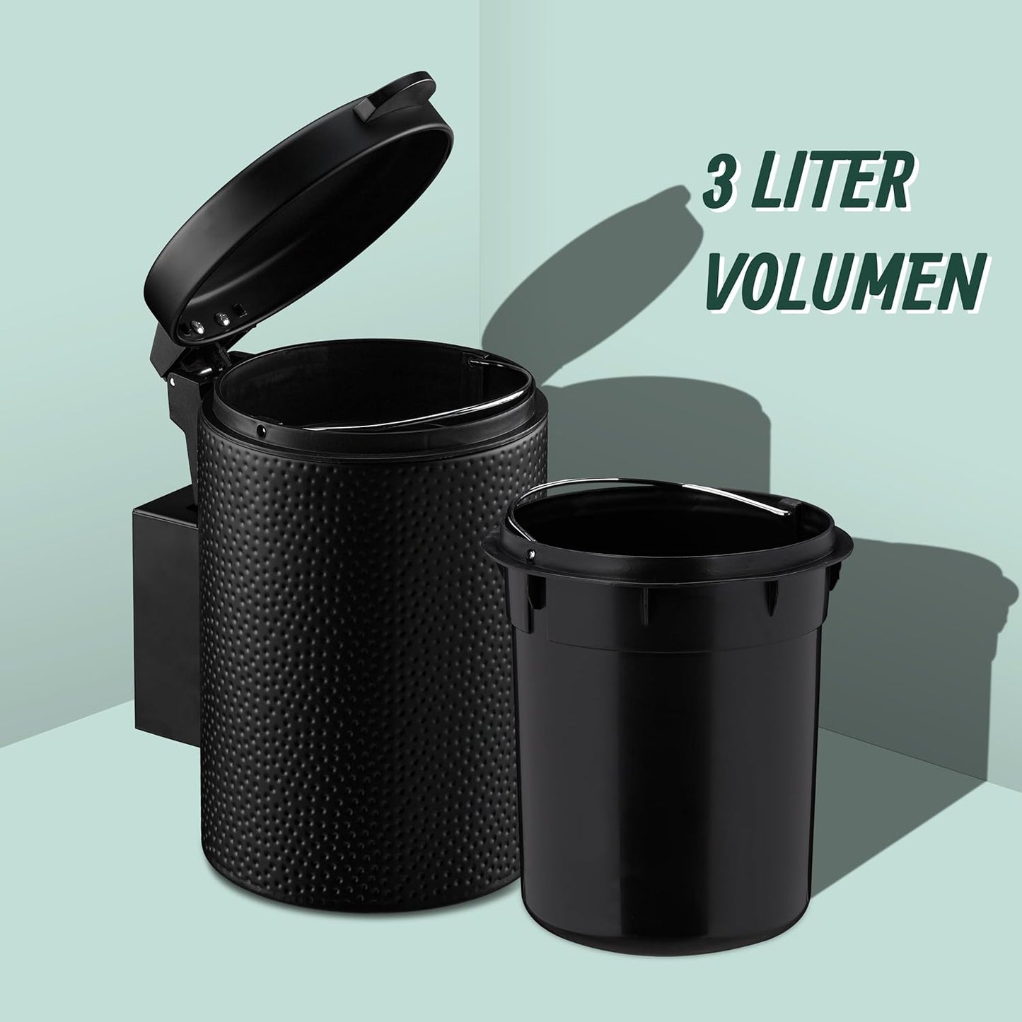 Kosmetikeimer, schwarz