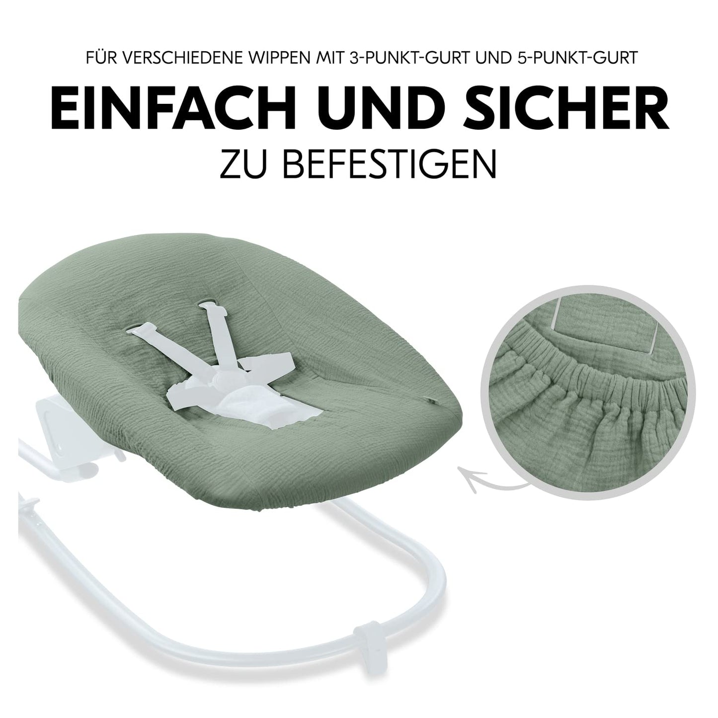 Schonbezug für Babywippen und Hochstuhlaufsätze, Sage