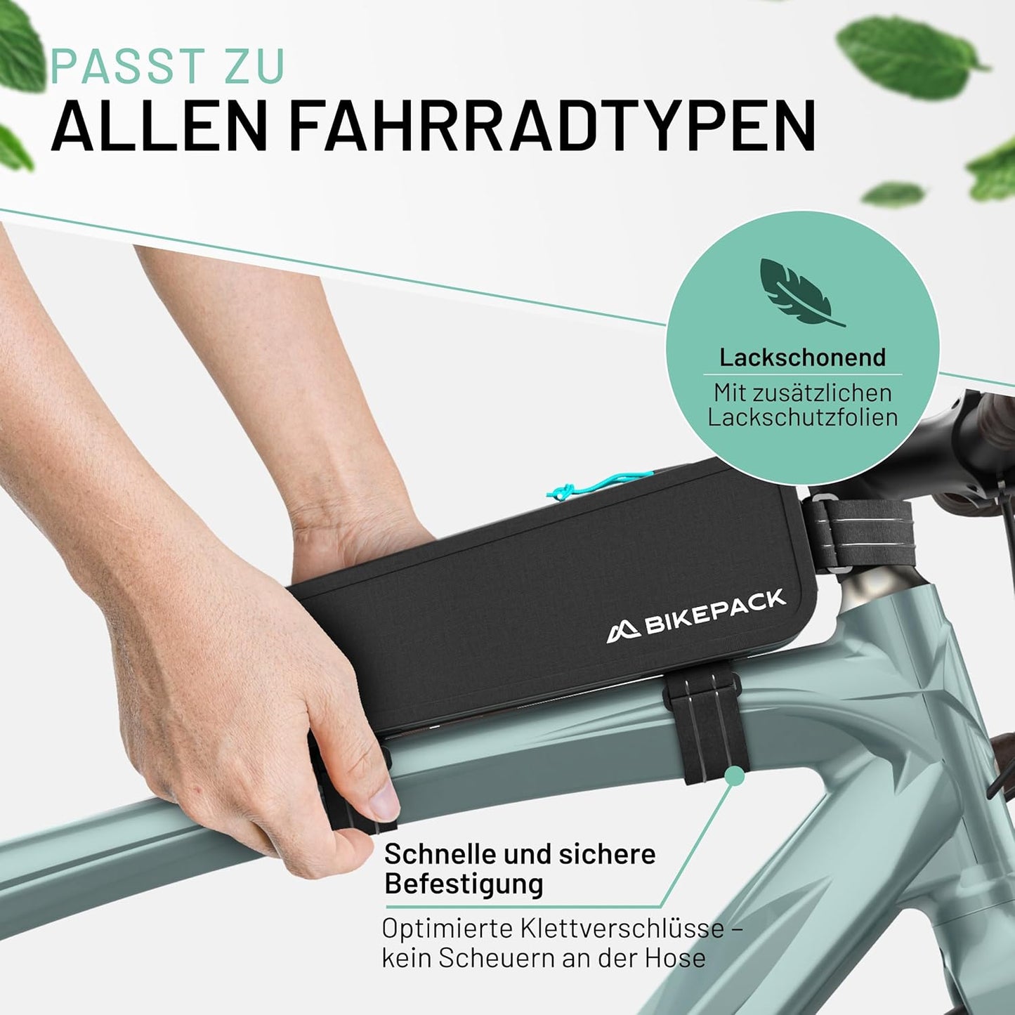 Rahmentasche für Bikepacking, Oberrohrtasche