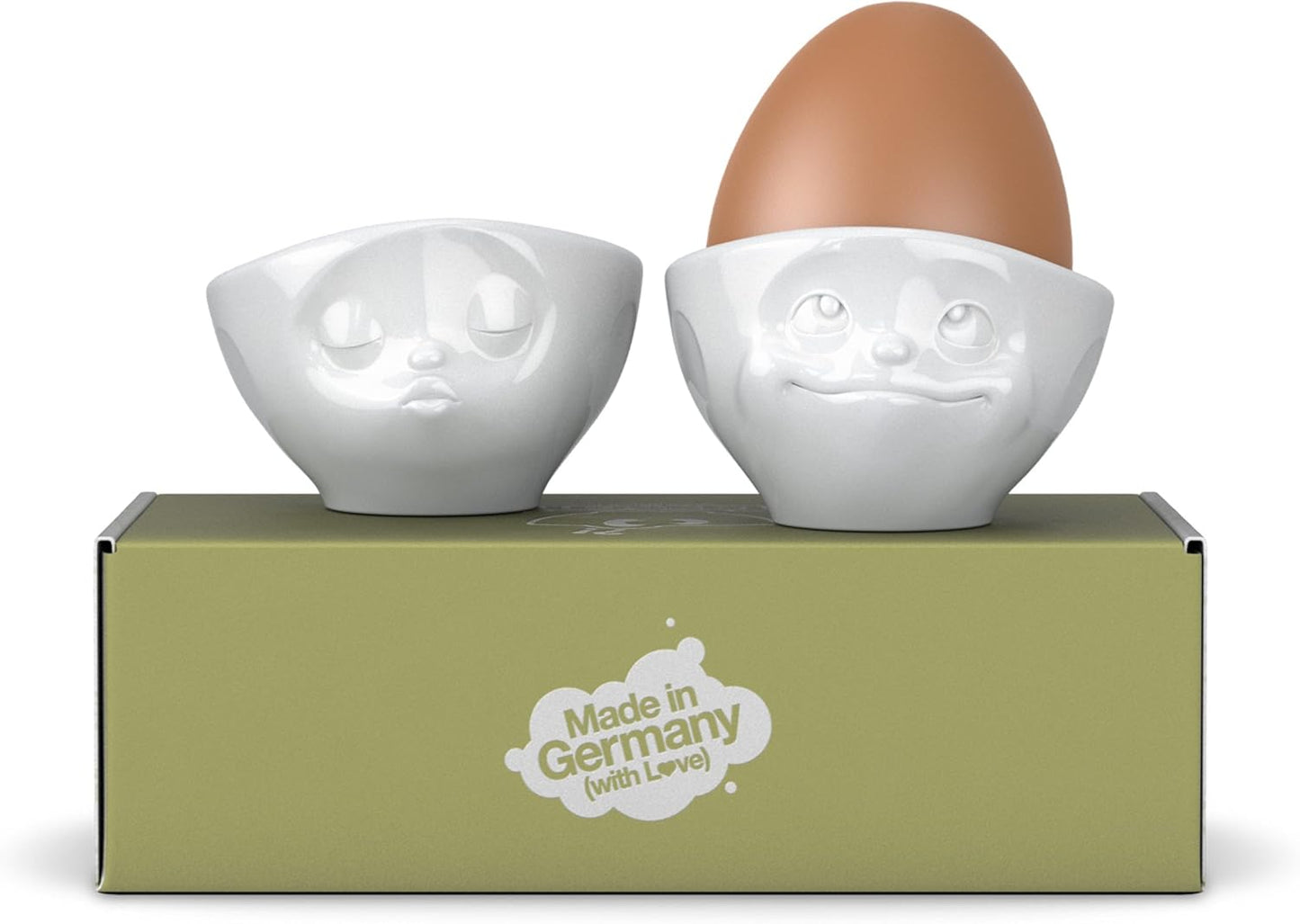 4er-Set Eierbecher Küssend & Verträumt & lecker & Och Bitte