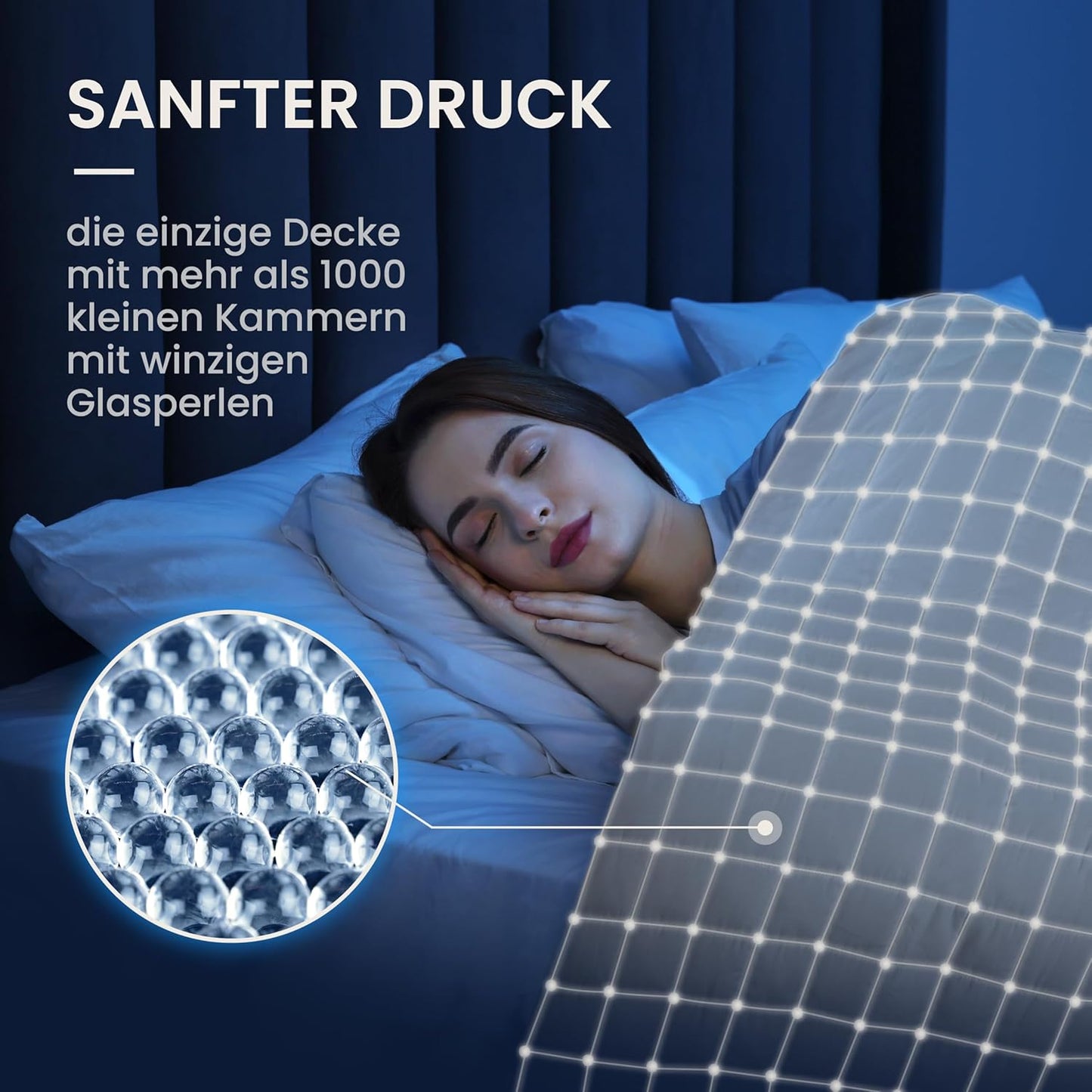 Gewichtsdecke 8 kg, 135 x 200 cm 8.0 Kilogramm