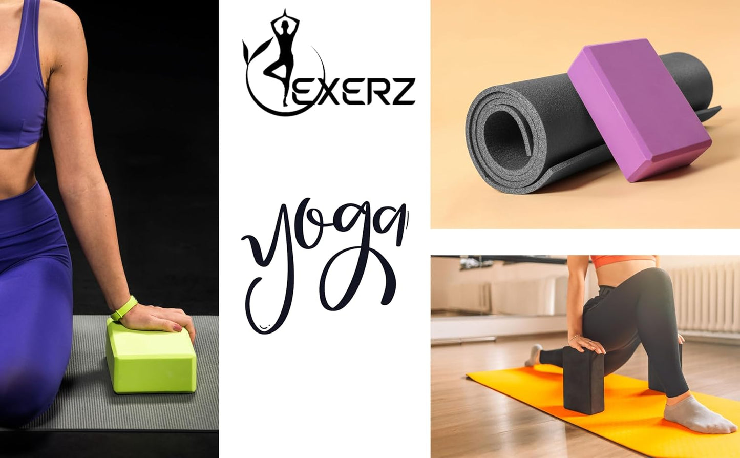 2-teiliges Yoga- und Gymnastikblock-Set, grau