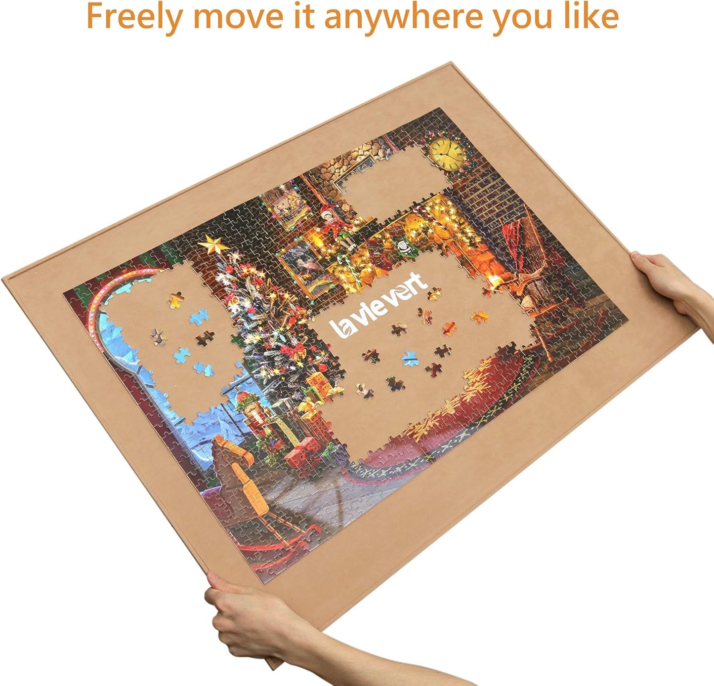 Holzpuzzlebrett für bis zu 1500 Teile, Khaki