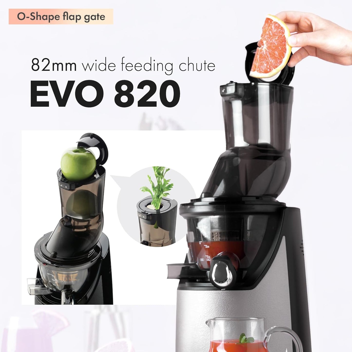 Slow Juicer EVO 820, Grau