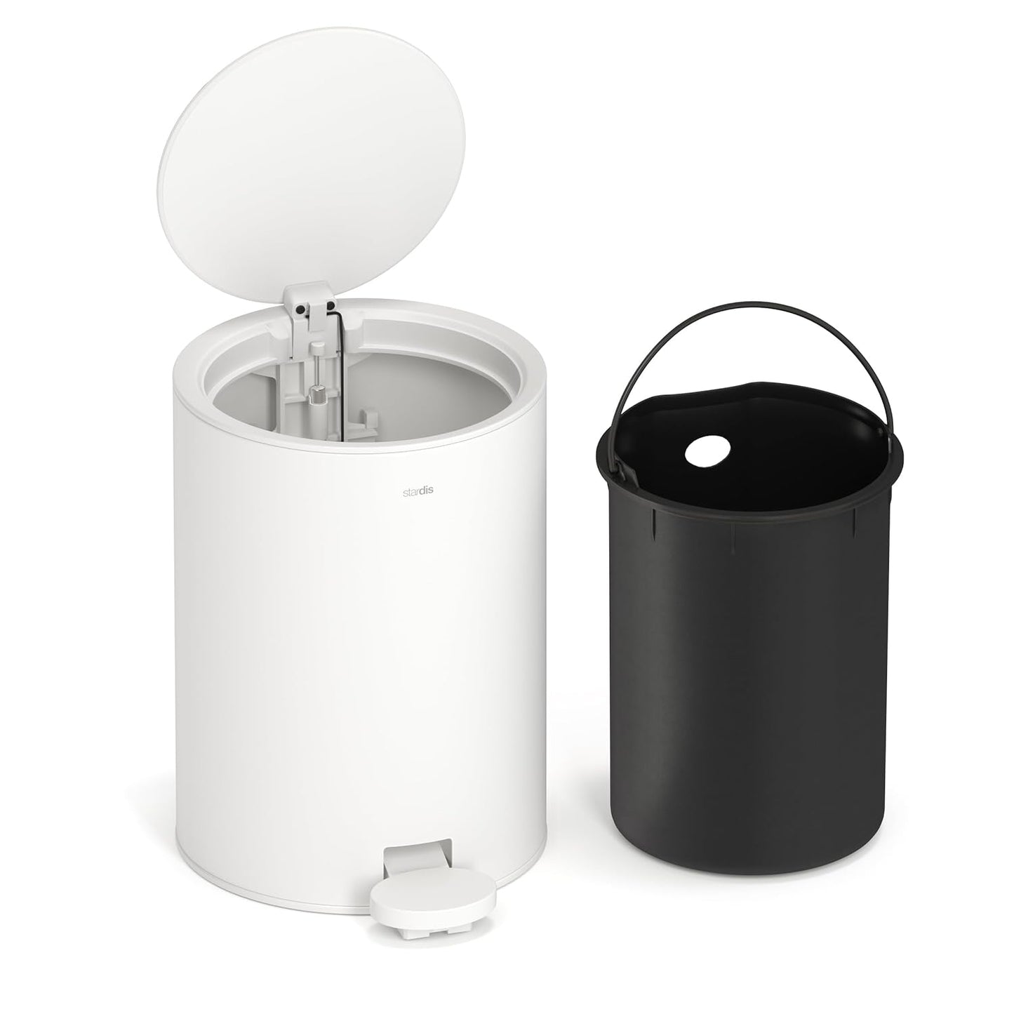 Treteimer mit Soft-Close-Klappdeckel, arctic white