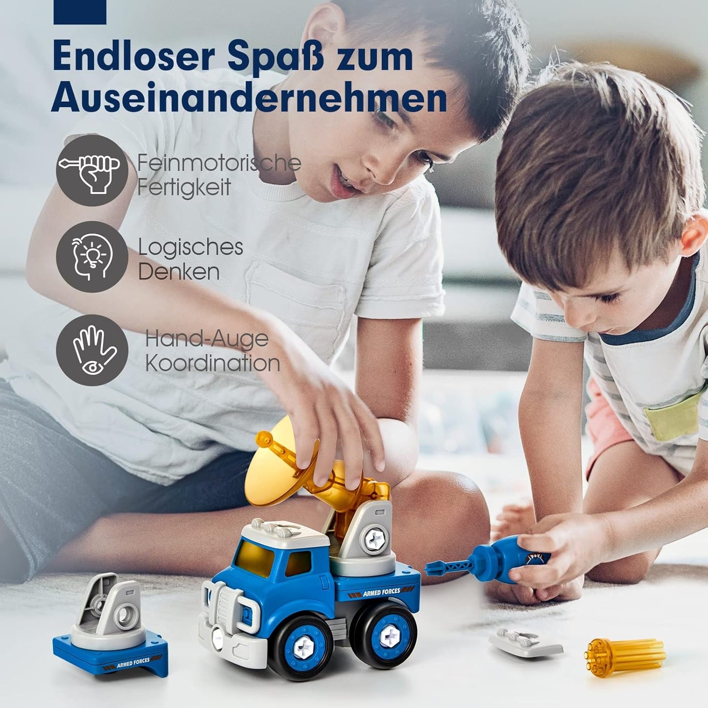 5 in 1 Roboter Spielzeug, Bule - Zerlegbarer Roboter