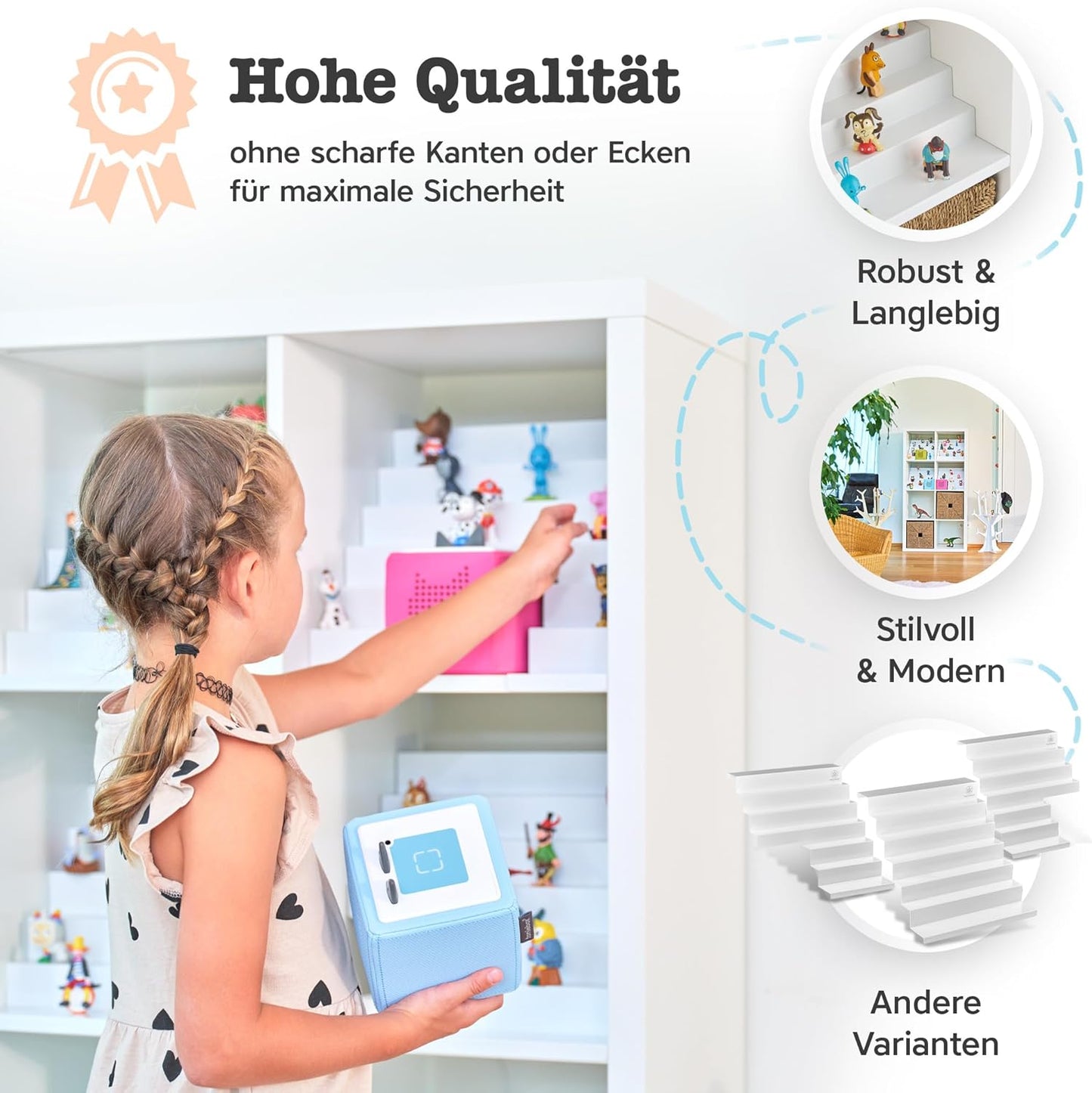 Magnetisches Tonie-Regal für IKEA KALLAX, Tonie Box Aussparung MITTIG