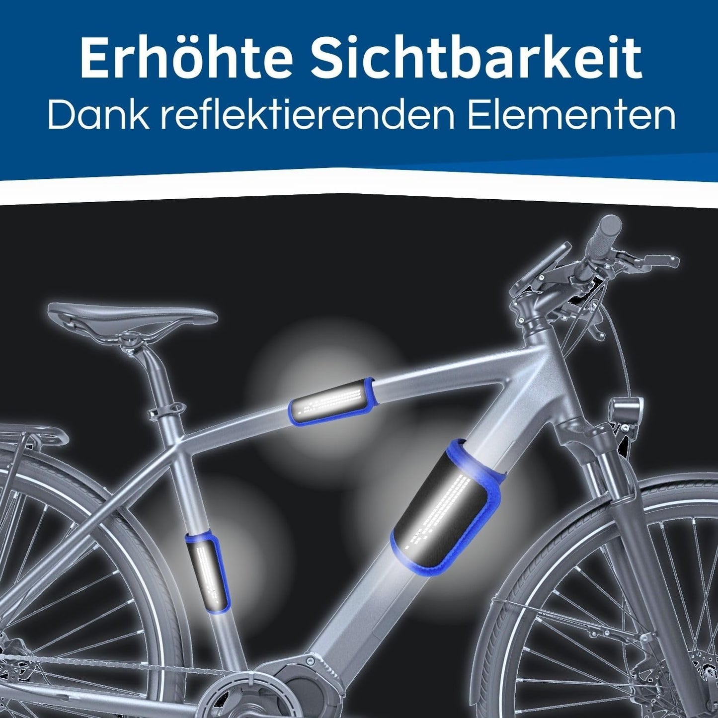 Fahrrad Rahmen- und Transportschutz Set, Schwarz - Blau